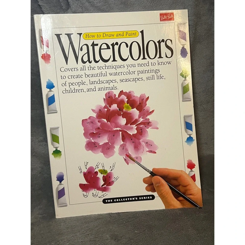 How to Draw Paint Watercolors Walter Foster 1991 Vintage Art Instruction Book